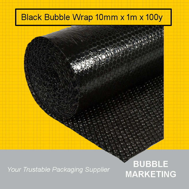 Black Bubble Wrap 1m x 100y (92m)