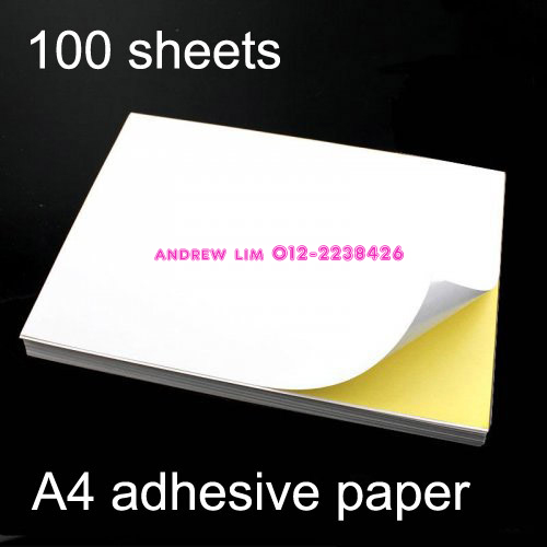 100pcs A4 Sticker Paper Glossy Mirrorkote Self Adhesive Print Bubble Wrap Malaysia Bubble Wrap Roll Bag Pe Foam Opp Tape Stretch Film Fragile Tape Carton Box And Packaging Materials